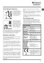 Предварительный просмотр 3 страницы Hotpoint Ariston EFML 923 Instructions For Use Manual