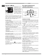 Предварительный просмотр 8 страницы Hotpoint Ariston EH 53 I X/HA Operating Instructions Manual