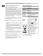 Предварительный просмотр 14 страницы Hotpoint Ariston EH 53 I X/HA Operating Instructions Manual