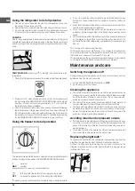 Предварительный просмотр 16 страницы Hotpoint Ariston ENTM 18 F Series Operating Instructions Manual