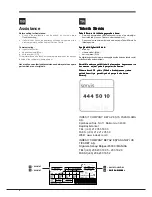 Предварительный просмотр 2 страницы Hotpoint Ariston ENTM xxxxx F Operating Instructions Manual