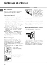 Предварительный просмотр 40 страницы Hotpoint Ariston F 1012.1 IX/HA Operating Instructions Manual