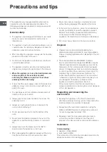 Предварительный просмотр 20 страницы Hotpoint Ariston F 52 C.2 IX/HA Operating Instructions Manual