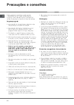 Предварительный просмотр 50 страницы Hotpoint Ariston F 52 C.2 IX/HA Operating Instructions Manual