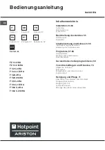 Предварительный просмотр 62 страницы Hotpoint Ariston F 52 C.2 IX/HA Operating Instructions Manual