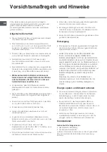 Предварительный просмотр 70 страницы Hotpoint Ariston F 52 C.2 IX/HA Operating Instructions Manual