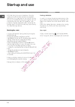 Предварительный просмотр 16 страницы Hotpoint Ariston F 53 C.1 IX/HA Operating Instructions Manual