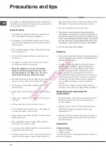 Предварительный просмотр 20 страницы Hotpoint Ariston F 53 C.1 IX/HA Operating Instructions Manual