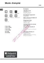 Предварительный просмотр 22 страницы Hotpoint Ariston F 53 C.1 IX/HA Operating Instructions Manual