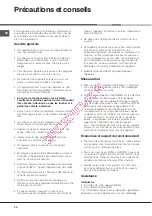 Предварительный просмотр 30 страницы Hotpoint Ariston F 53 C.1 IX/HA Operating Instructions Manual