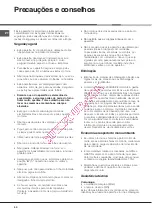 Предварительный просмотр 50 страницы Hotpoint Ariston F 53 C.1 IX/HA Operating Instructions Manual