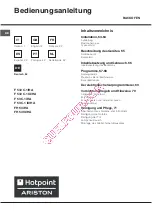 Предварительный просмотр 62 страницы Hotpoint Ariston F 53 C.1 IX/HA Operating Instructions Manual