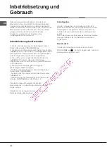 Предварительный просмотр 66 страницы Hotpoint Ariston F 53 C.1 IX/HA Operating Instructions Manual