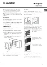 Preview for 14 page of Hotpoint Ariston F 60.1 /HA Operating Instructions Manual