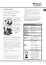 Предварительный просмотр 3 страницы Hotpoint Ariston F 60.1 IX/XA Operating Instructions Manual