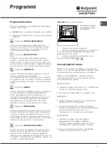 Предварительный просмотр 7 страницы Hotpoint Ariston F 60.1 IX/XA Operating Instructions Manual