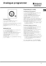 Предварительный просмотр 17 страницы Hotpoint Ariston F 60.1 IX/XA Operating Instructions Manual