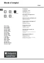 Предварительный просмотр 22 страницы Hotpoint Ariston F 60.1 IX/XA Operating Instructions Manual