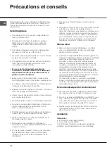 Предварительный просмотр 30 страницы Hotpoint Ariston F 60.1 IX/XA Operating Instructions Manual