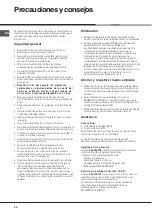 Предварительный просмотр 40 страницы Hotpoint Ariston F 60.1 IX/XA Operating Instructions Manual