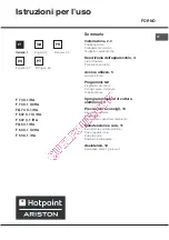 Hotpoint Ariston f 63 C.1 IX/HA Operation Instruction Manual предпросмотр