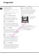 Предварительный просмотр 6 страницы Hotpoint Ariston f 63 C.1 IX/HA Operation Instruction Manual