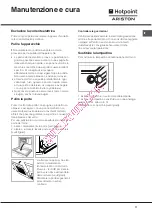 Предварительный просмотр 11 страницы Hotpoint Ariston f 63 C.1 IX/HA Operation Instruction Manual