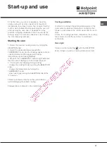 Предварительный просмотр 17 страницы Hotpoint Ariston f 63 C.1 IX/HA Operation Instruction Manual