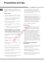 Предварительный просмотр 22 страницы Hotpoint Ariston f 63 C.1 IX/HA Operation Instruction Manual