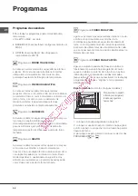 Предварительный просмотр 54 страницы Hotpoint Ariston f 63 C.1 IX/HA Operation Instruction Manual