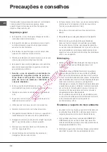 Предварительный просмотр 58 страницы Hotpoint Ariston f 63 C.1 IX/HA Operation Instruction Manual