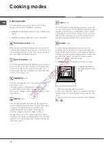 Предварительный просмотр 18 страницы Hotpoint Ariston F 76 C.2 IX/HA Operating Instructions Manual