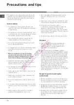 Предварительный просмотр 22 страницы Hotpoint Ariston F 76 C.2 IX/HA Operating Instructions Manual