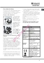 Предварительный просмотр 27 страницы Hotpoint Ariston F 76 C.2 IX/HA Operating Instructions Manual