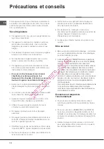 Предварительный просмотр 34 страницы Hotpoint Ariston F 76 C.2 IX/HA Operating Instructions Manual