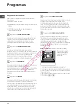 Предварительный просмотр 54 страницы Hotpoint Ariston F 76 C.2 IX/HA Operating Instructions Manual