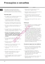 Предварительный просмотр 58 страницы Hotpoint Ariston F 76 C.2 IX/HA Operating Instructions Manual