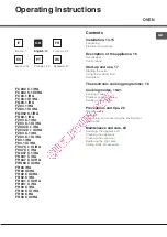 Предварительный просмотр 13 страницы Hotpoint Ariston F 83.1 /HA Operating Instructions Manual