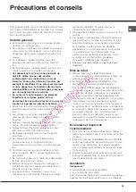 Предварительный просмотр 33 страницы Hotpoint Ariston F 83.1 /HA Operating Instructions Manual