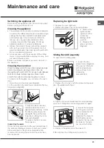 Предварительный просмотр 23 страницы Hotpoint Ariston F 86.1 IX/HA Operating Instructions Manual