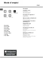 Предварительный просмотр 24 страницы Hotpoint Ariston F 86.1 IX/HA Operating Instructions Manual