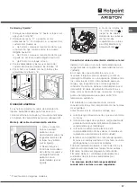 Предварительный просмотр 37 страницы Hotpoint Ariston F 86.1 IX/HA Operating Instructions Manual