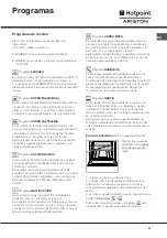 Предварительный просмотр 41 страницы Hotpoint Ariston F 86.1 IX/HA Operating Instructions Manual