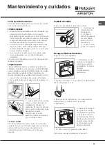 Предварительный просмотр 45 страницы Hotpoint Ariston F 86.1 IX/HA Operating Instructions Manual