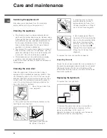 Предварительный просмотр 22 страницы Hotpoint Ariston F 89 GP.1 IX/HA Operating Instructions Manual