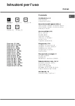 Предварительный просмотр 1 страницы Hotpoint Ariston F48 101 GP.1 IX/HA Operating Instructions Manual