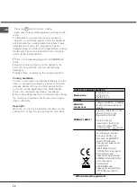 Предварительный просмотр 20 страницы Hotpoint Ariston F48 101 GP.1 IX/HA Operating Instructions Manual