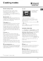 Preview for 21 page of Hotpoint Ariston F48 1012.1 C.1 /HA Operating Instructions Manual