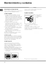 Preview for 54 page of Hotpoint Ariston F48 1012.1 C.1 /HA Operating Instructions Manual