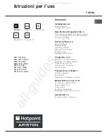 Hotpoint Ariston F48 1012 C.1 IX/HA Instruction Manual предпросмотр